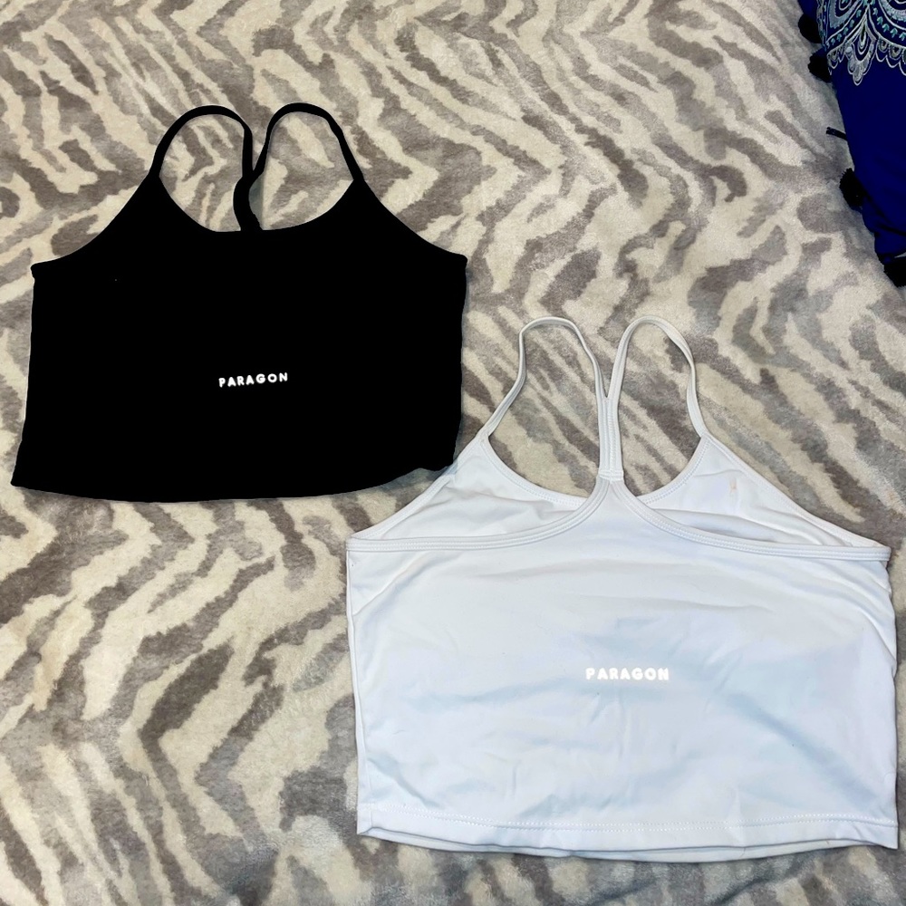 Paragon Crossback Bra. Colors Black & White. Size Small